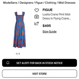 Figue Luella Crane Print Dress